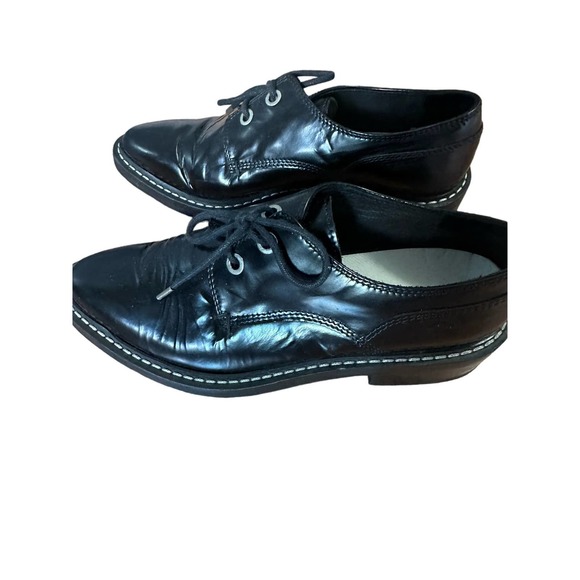 Rag & Bone Kenton Leather Lace-Up Oxford Black white brogues Size 40 - Picture 6 of 11